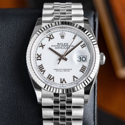 rolex datejust 36 dames|Rolex Datejust 36mm white dial.